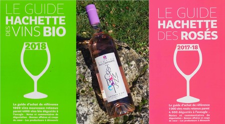 Notre cuvée Tour Campanets Rosé référencé dans le guide hachette des vins Rosé 2017-18 mais également dans le guide hachette des vins BIO 2018 !