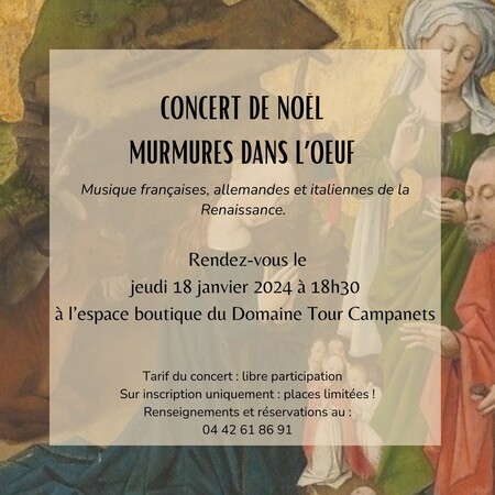 Concert au Domaine Tour Campanets ... Le jeudi 18 Janvier 2024 !