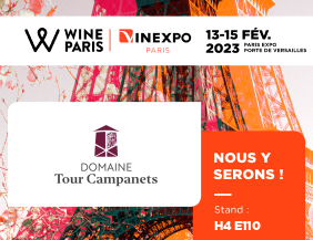 Meet us from 13 to 15 February 2023 at WINE PARIS Stand n°E110 located HAll 4