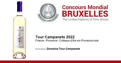 MEDAILLE D'ARGENT AU CONCOURS MONDIAL DE BRUXELLES POUR NOTRE CUVEE TOUR CAMPANETS ROSE 2022